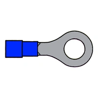 Ringsko blå - Ø8,4mm 10 stk
